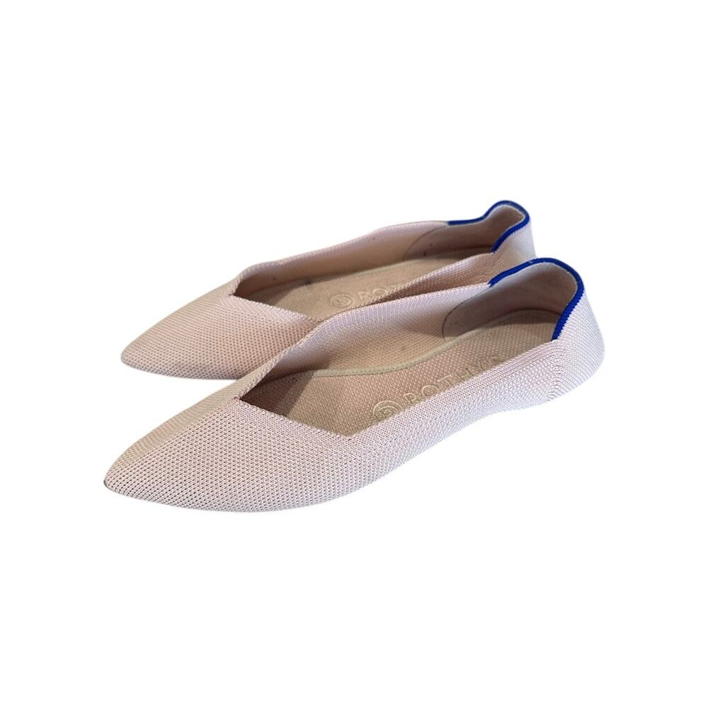 Rothy's The Point II Pink Knit Pointed Toe Ballet Flats Women's Size 6.5